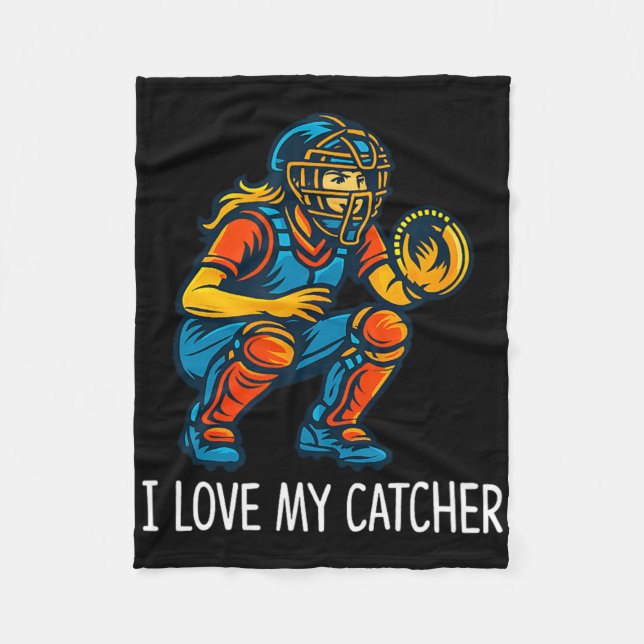 Jag älskar min catcher - Softll Catcher -  Fleecefilt (Framsidan)