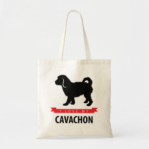 Jag älskar min Cavachon toto hänger lös Tygkasse