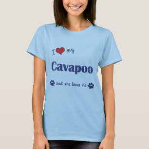 Jag älskar min Cavapoo (den kvinnliga hunden) Tee