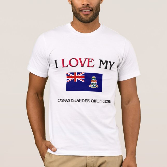 Jag älskar min Caymanöboflickvän Tee Shirt (Framsida)
