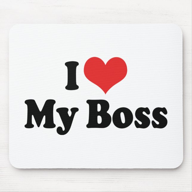 Jag älskar min chef musmatta (Framsidan)