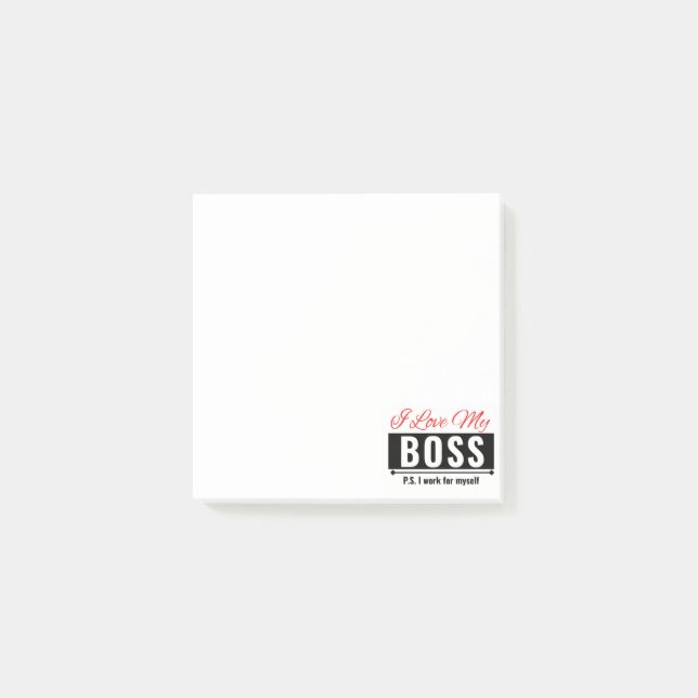 Jag älskar min chef post-it block (Framsida)