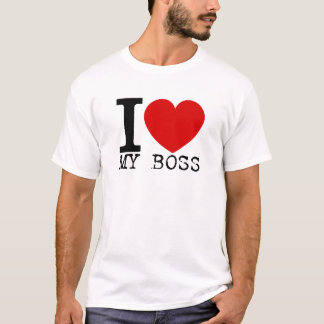 Jag älskar min chef (svarten) t-shirt