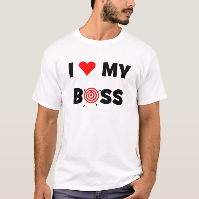 Jag älskar min chef t-shirt (Framsida)