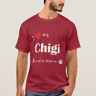 Jag älskar min Chigi (den Male hunden) Tröja