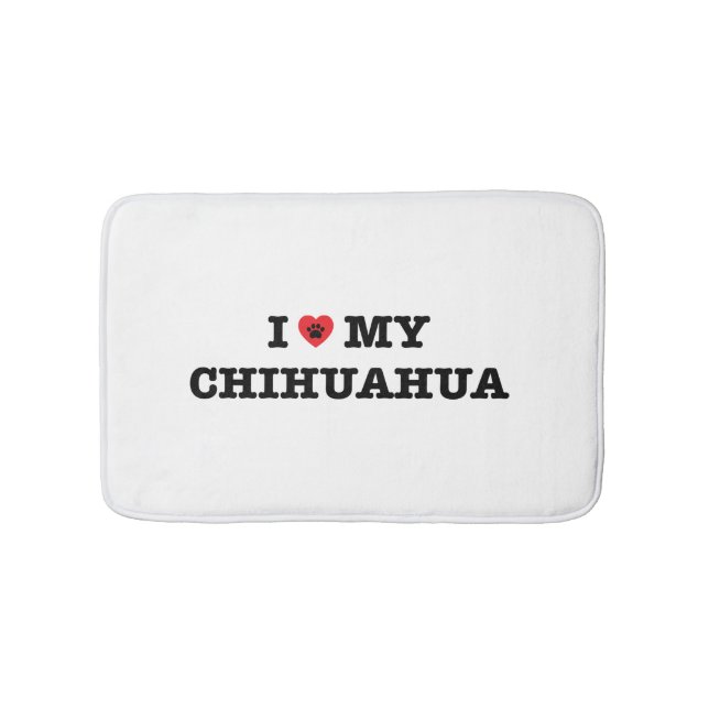 Jag älskar min Chihuahua Badrumsmatta (Framsidan)