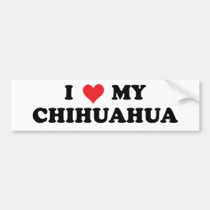 Jag älskar min chihuahua bildekal