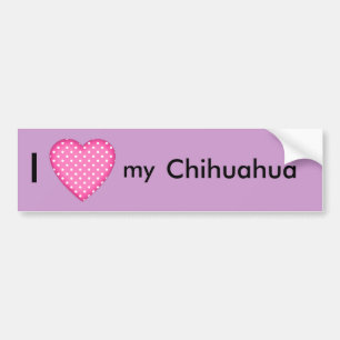 Jag älskar min Chihuahua Bildekal