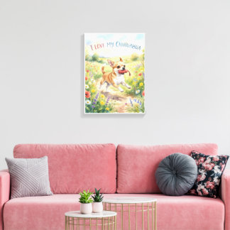 Jag älskar min Chihuahua Canvas Print
