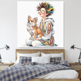 jag älskar min chihuahua canvastryck