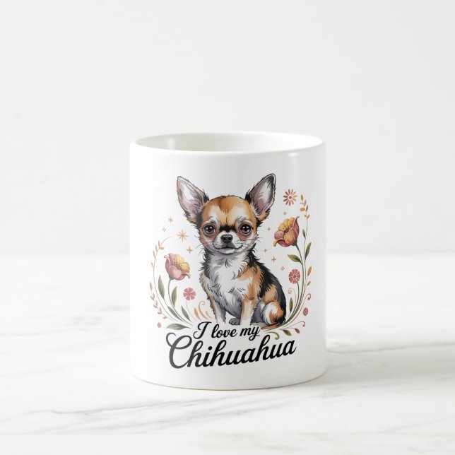Jag älskar min chihuahua  kaffemugg (Center)