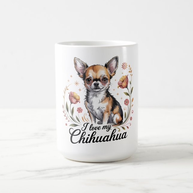 Jag älskar min chihuahua  kaffemugg (Center)
