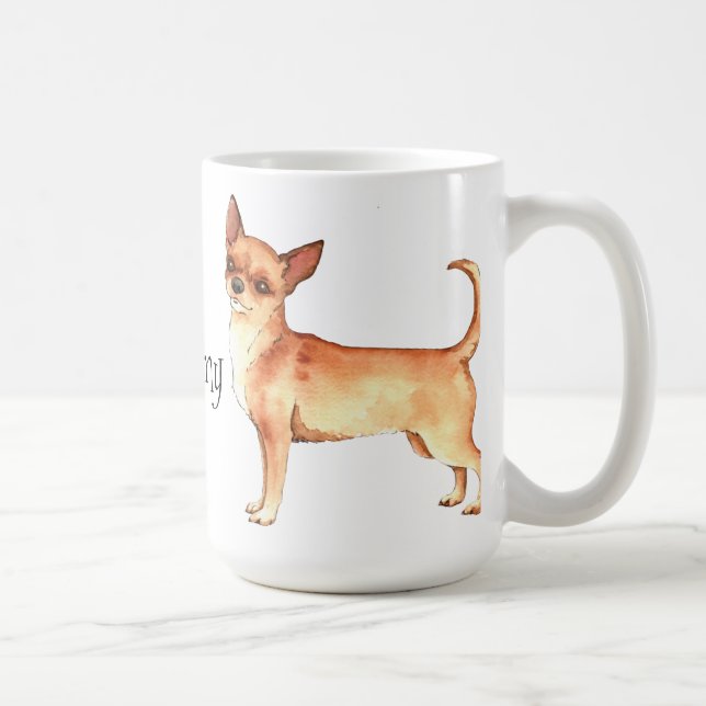 Jag älskar min Chihuahua Kaffemugg (Höger)