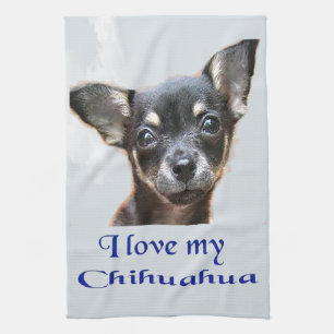 Jag älskar min chihuahua kökshandduk