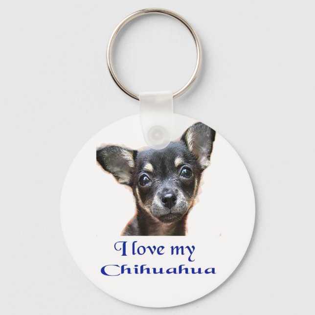 Jag älskar min chihuahua nyckelring (Framsida)