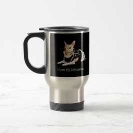 Jag älskar min Chihuahua på svart bakgrund Resemugg