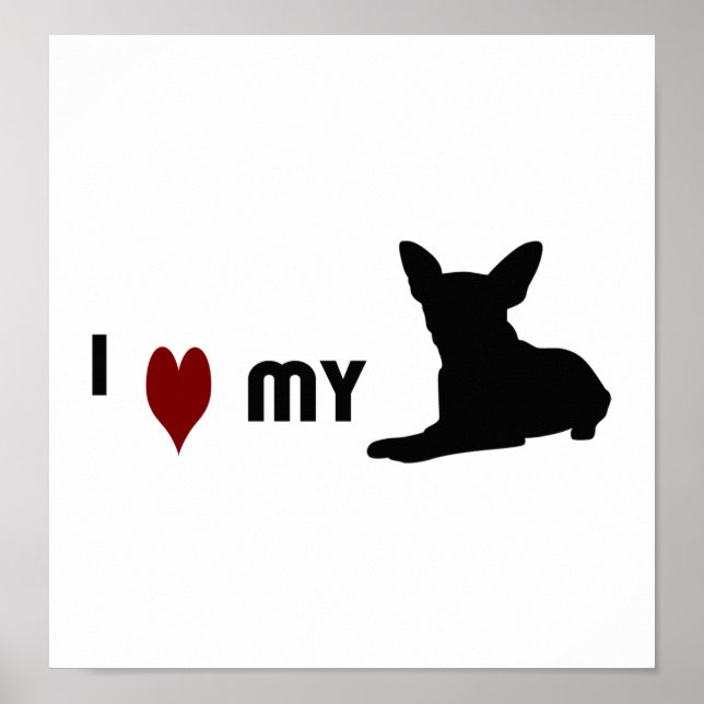 Jag älskar min chihuahua poster (Framsidan)