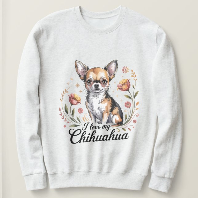 Jag älskar min chihuahua  t shirt (Design framsida)