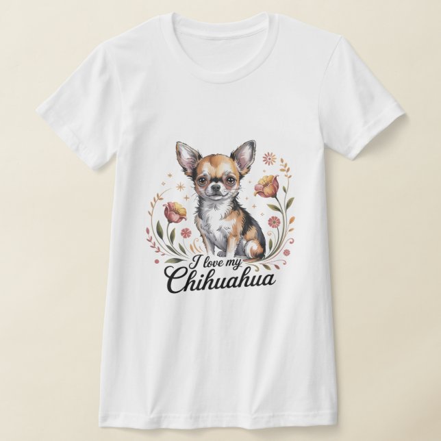Jag älskar min chihuahua  t shirt (Laydown)