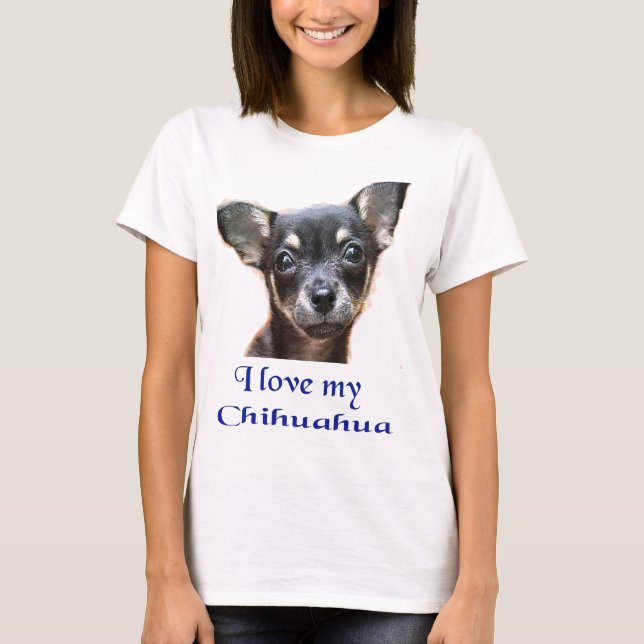 Jag älskar min chihuahua-t-shirt t shirt (Framsida)