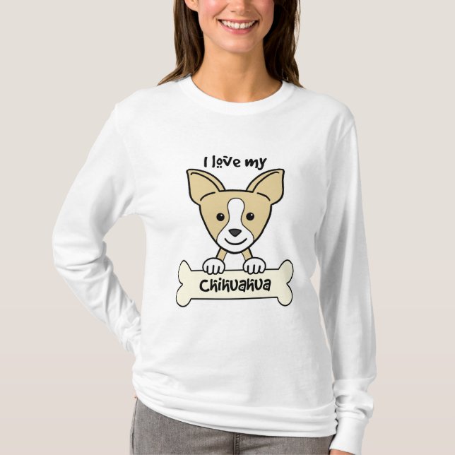Jag älskar min Chihuahua Tröja (Framsida)