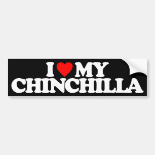 JAG ÄLSKAR MIN CHINCHILLA BILDEKAL