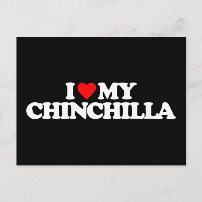 JAG ÄLSKAR MIN CHINCHILLA VYKORT (Framsida)