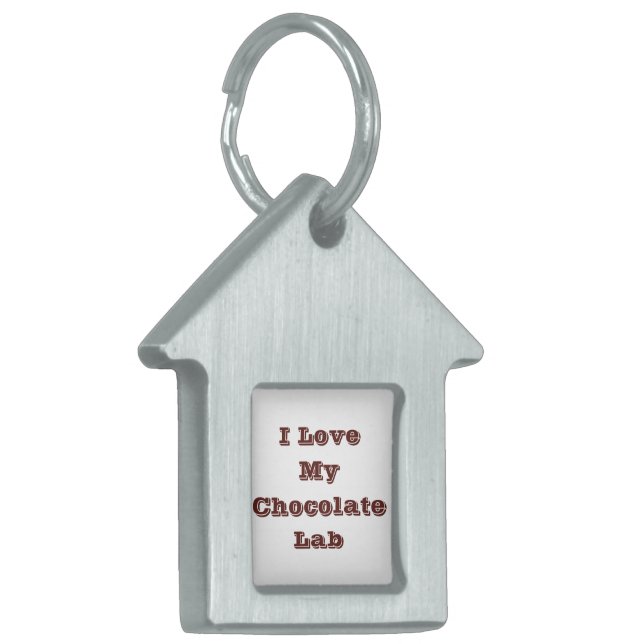 Jag älskar min Chocolate Lab ID-bricka Husdjur (Vänstra Framsidan)