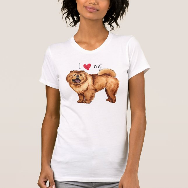 Jag älskar min Chow T-shirt (Framsida)