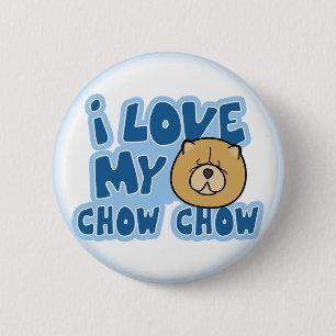 Jag älskar min ChowChow knäppas Knapp