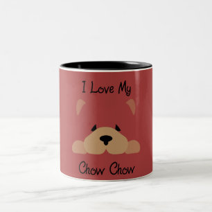 Jag älskar min ChowChow Två-Tonad Mugg