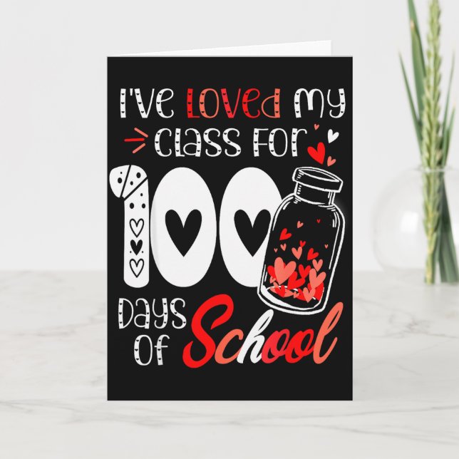 Jag älskar min Cl i 100 dagar Skollärare Valentine Kort (Framsida)
