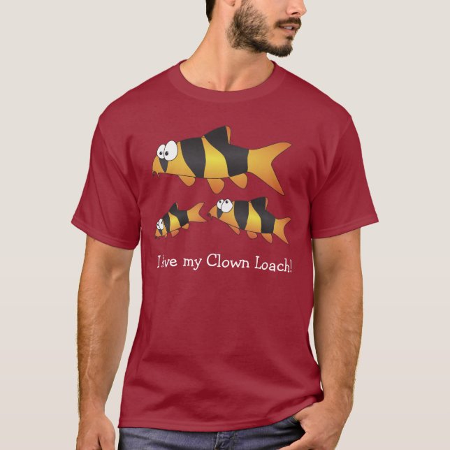 Jag älskar min clownloach - den kallaste fisken tee shirt (Framsida)
