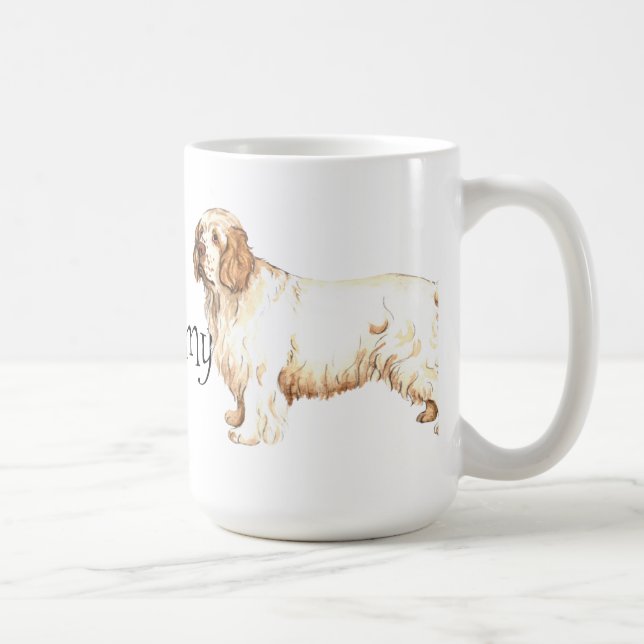 Jag älskar min Clumber Spaniel Kaffemugg (Höger)
