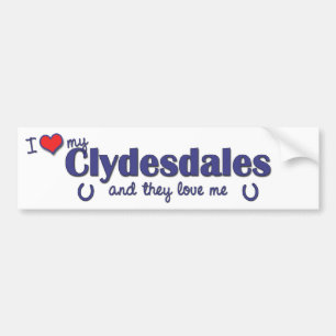 Jag älskar min Clydesdales (åtskilliga hästar) Bildekal