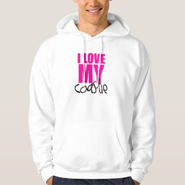 Jag älskar min Coastie Hoodie (Framsida)