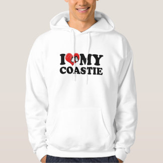 Jag älskar min Coastie Sweatshirt Med Luva