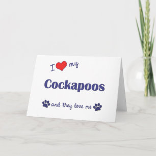 Jag älskar min Cockapoos (åtskilliga hundar) Kort