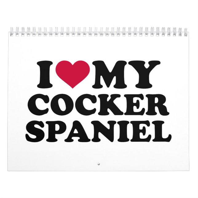 Jag älskar min cockerspanielSpaniel Kalender (Omslag)