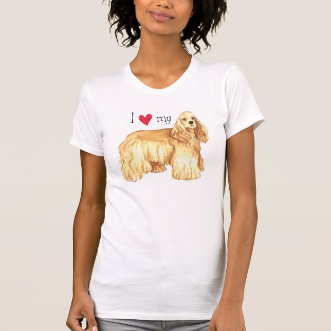 Jag älskar min cockerspanielSpaniel Tee (Framsida)