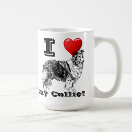 Jag älskar min collie-mugg kaffemugg