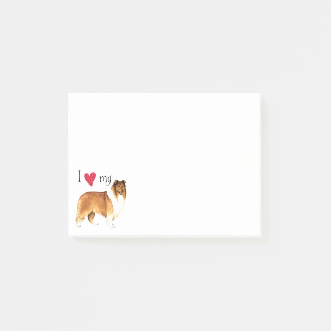 Jag älskar min Collie Post-it Block (Framsida)