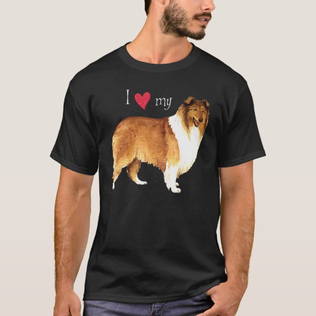 Jag älskar min Collie Tee Shirt (Framsida)