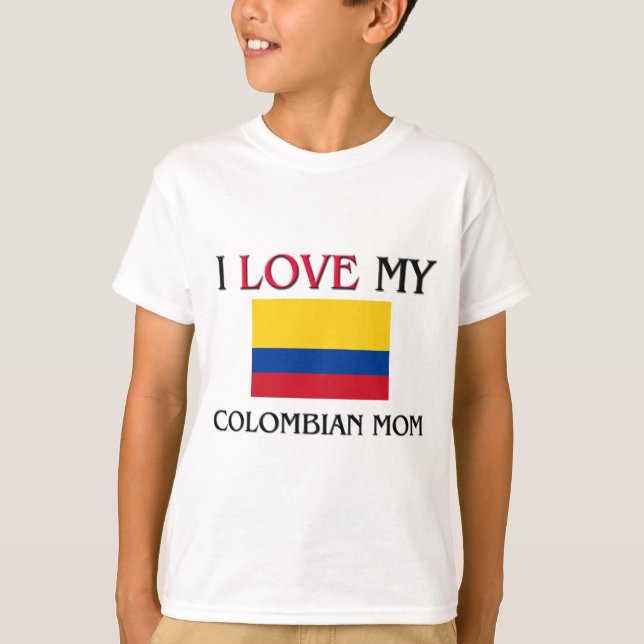 Jag älskar min colombianska mamma t-shirt (Framsida)