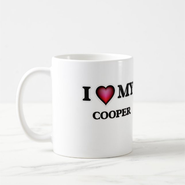 Jag älskar min Cooper Kaffemugg (Vänster)