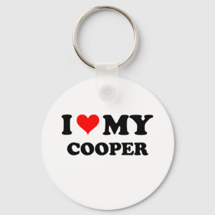 Jag älskar min Cooper Nyckelring