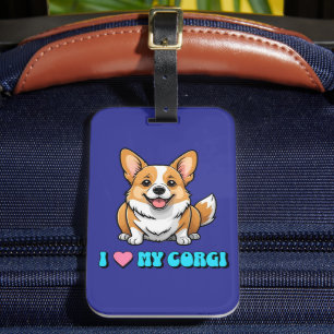 Jag älskar min Corgi Bagagebricka