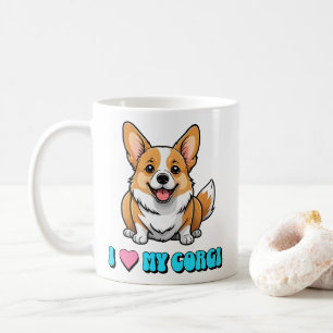 Jag älskar min Corgi Kaffemugg