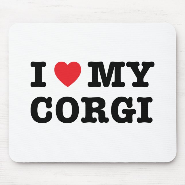 Jag älskar min Corgi Mousepad Musmatta (Framsidan)