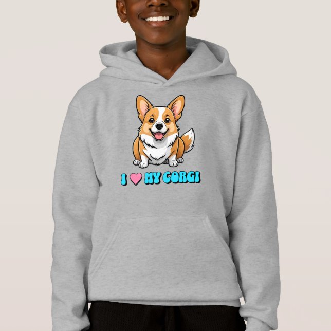 Jag älskar min Corgi T Shirt (Framsida)
